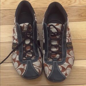 Coach Women's Brown and Black Sneakers